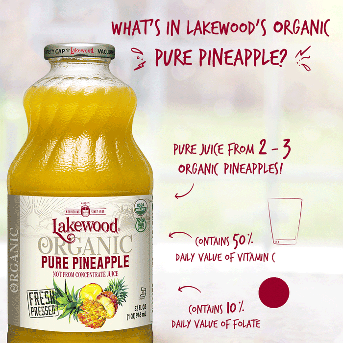 Lakewood Pineapple Juice Organic 946ml