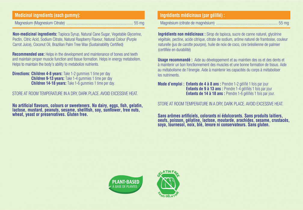 AllKidz Magnesium Gummies Raspberry Flavour 80 gummies