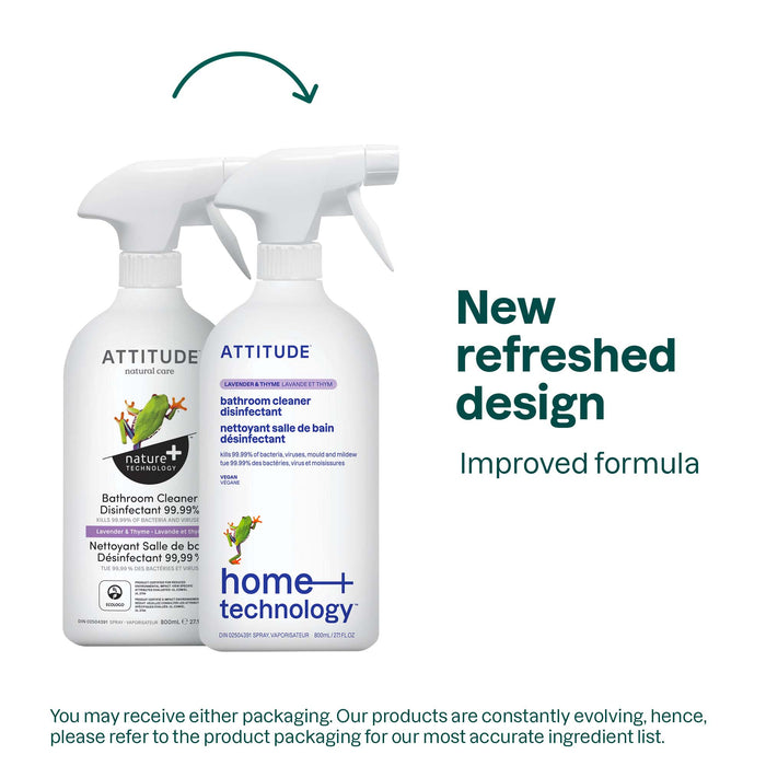 Attitude Bathroom Cleaner Disinfectant 99.99% Lavender Thyme 800ml