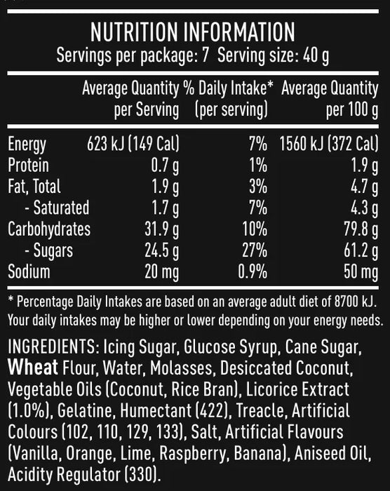 RJ's Licorice AllSorts 280g