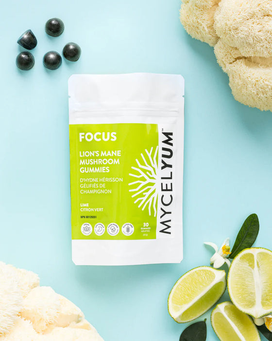 Mycelyum Focus Lion's Mane Mushroom Gummies – Cognitive Support, Vegan (30 Gummies) 30gummies