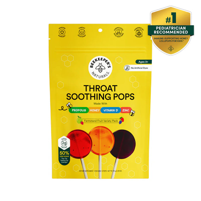 Beekeeper's Immune Support Lollipop – Honey-Based, Vitamin C & Zinc (15 Lollipops)