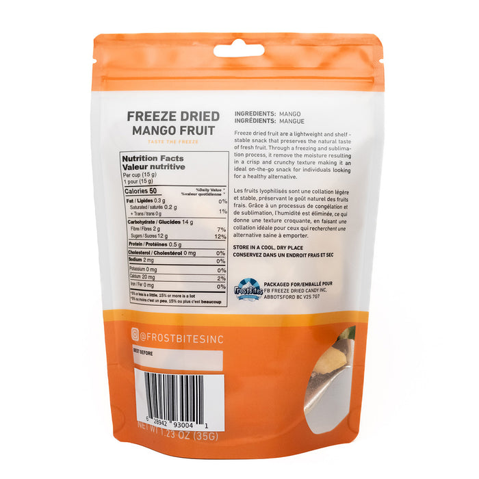 Frostbites Freeze Dried Mango – Crunchy Tropical Fruit Snack (35g)