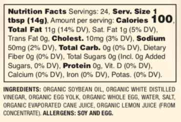 Suzie's Organic Mayonnaise 355ml