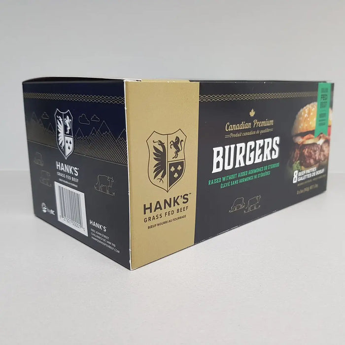 Hank's Grass Fed Beef Burgers 8 Pack