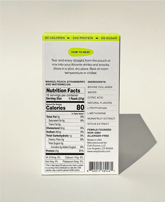 NEAP Pure Collagen Protein Gel Variety Pack – Assorted Flavours, Skin & Joint Support (12 x 37g) 37g x 12