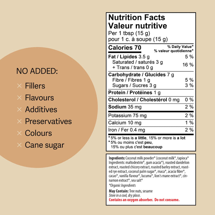 Organic Traditions Mind Fuel Mushroom Beverage - Adaptogenic Superfood Drink (140g)