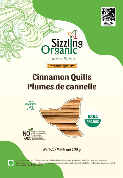 Sizzling Organic Cinnamon Quills 50g