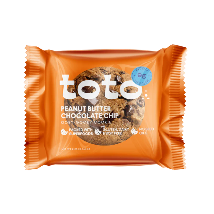 Toto Peanut Butter Chocolate Chip Cookie – Plant-Based, Gluten-Free (64g)