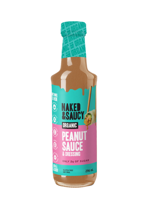 Naked & Saucy Organic Peanut Sauce & Dressing, 2g Sugar 296ml