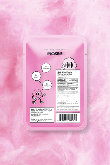 Flossie Pink Vanilla Cotton Candy – Gourmet Flavored Treat (Single Pack)