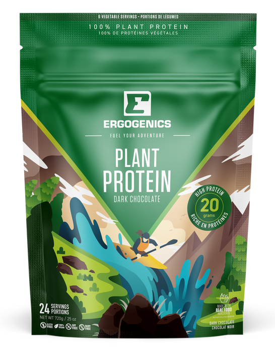 Ergogenics Plant Protein – Dark Chocolate Plant-Based Protein Powder (720g)