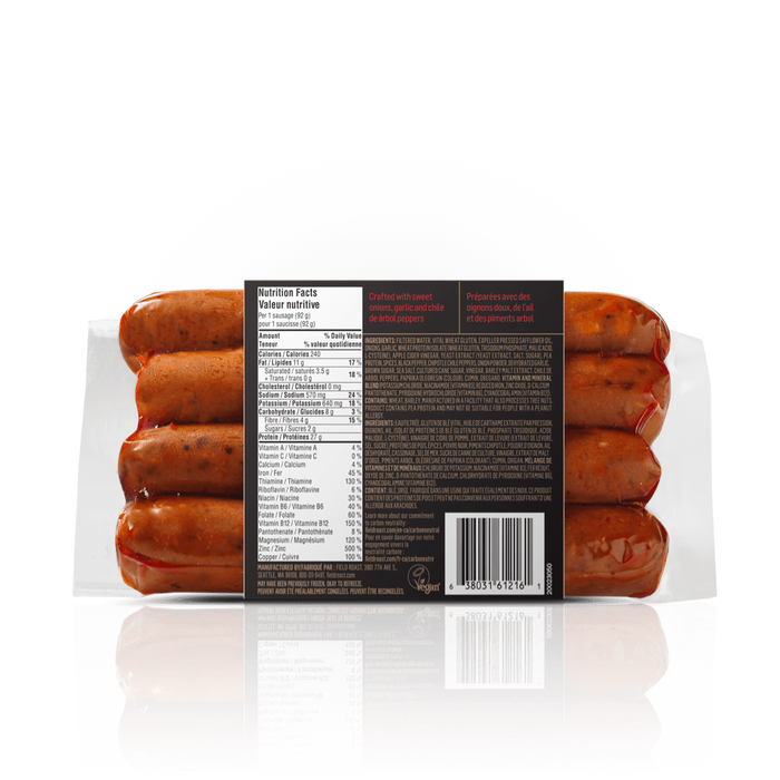 Field Roast Spicy Chipotle Plant-Based Sausage (368g)