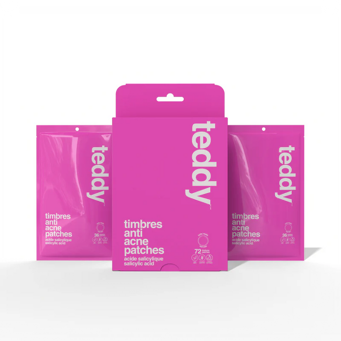 Teddy Anti-Acne Patches – Clear Invisible Design (36 Patches) 36patches