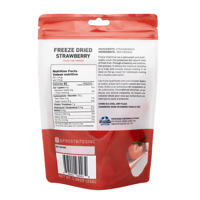 Frostbites Freeze Dried Strawberry – Crunchy Fruit Snack (25g)