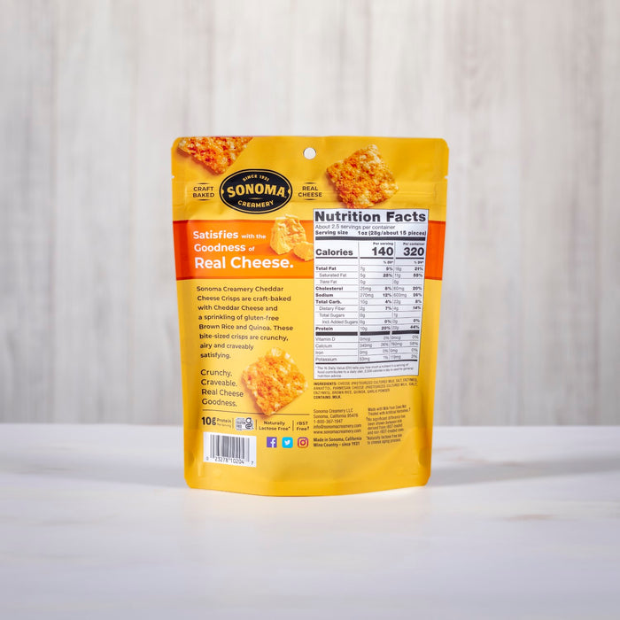 Sonoma Creamery Cheddar Crisps 64g