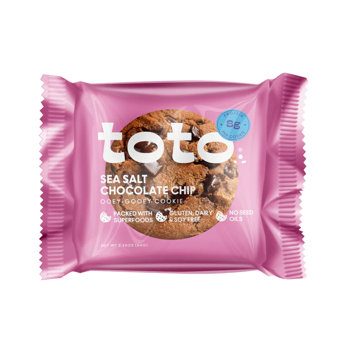 Toto Sea Salt Chocolate Chip Cookie – Plant-Based, Gluten-Free (64g)