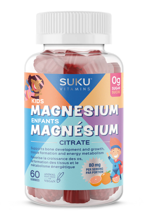 SUKU Kids Magnesium Gummies – Bone & Sleep Support (60 Gummies) 60gummies