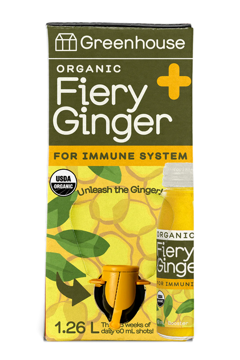 Greenhouse Organic Fiery Ginger Shot Box 1.26L