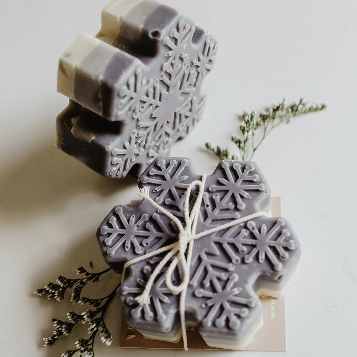 Soap Bath Co. Snowflake Soap Bar – Winter-Themed Moisturizing Soap (100g)