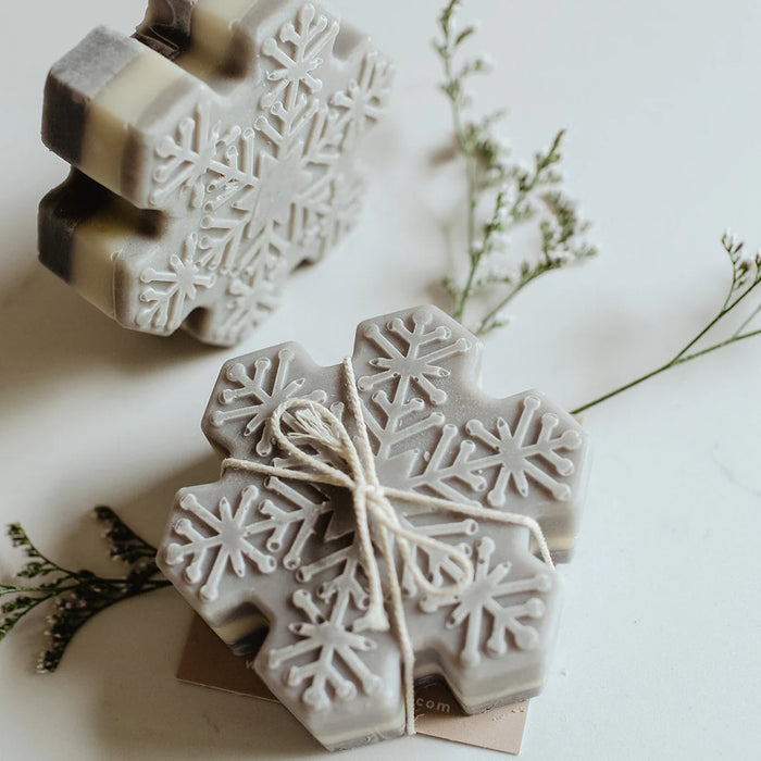 Soap Bath Co. Snowflake Soap Bar – Winter-Themed Moisturizing Soap (100g)
