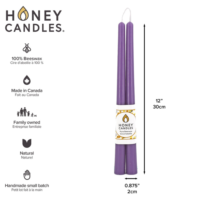 Honey's Candles Taper Pair Spring Crocus