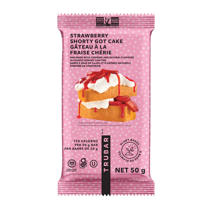 Trubar Strawberry Shorty Got Cake – Plant-Based Protein Bar, Gluten-Free (50g)