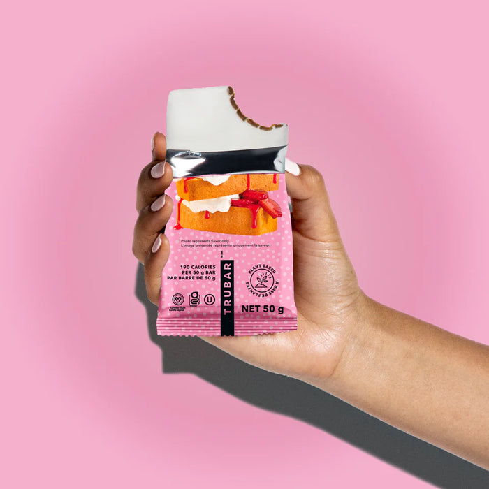 Trubar Strawberry Shorty Got Cake – Plant-Based Protein Bar, Gluten-Free (50g)