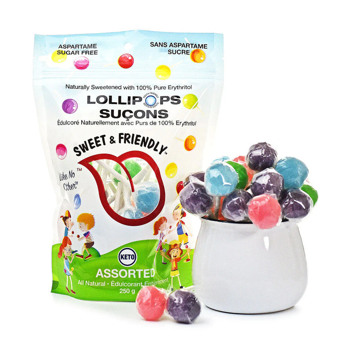 Sweet & Friendly Naturally Sweetened Lollipops 250g