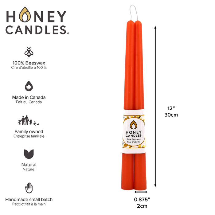 Honey's Candles Taper Pair Tangerine