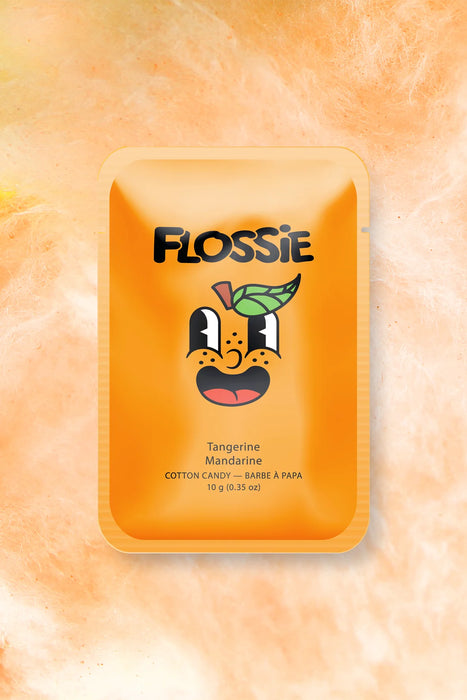 Flossie Tangerine Cotton Candy – Gourmet Flavored Treat (Single Pack)