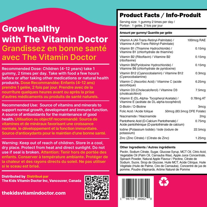 The Kids Vitamin Doctor Multivitamin Gummies 90gummies