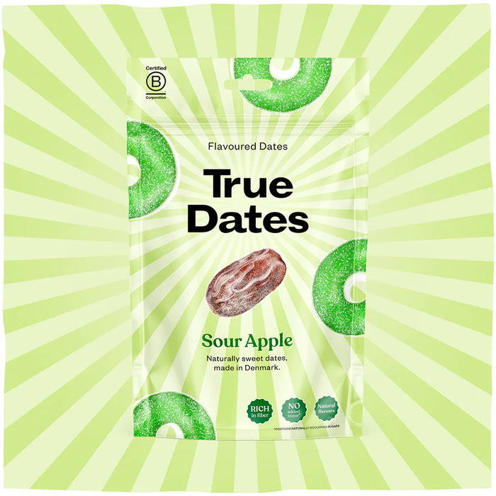 True Dates Sour Apple – Plant-Based Candy, No Added Sugar (100g)