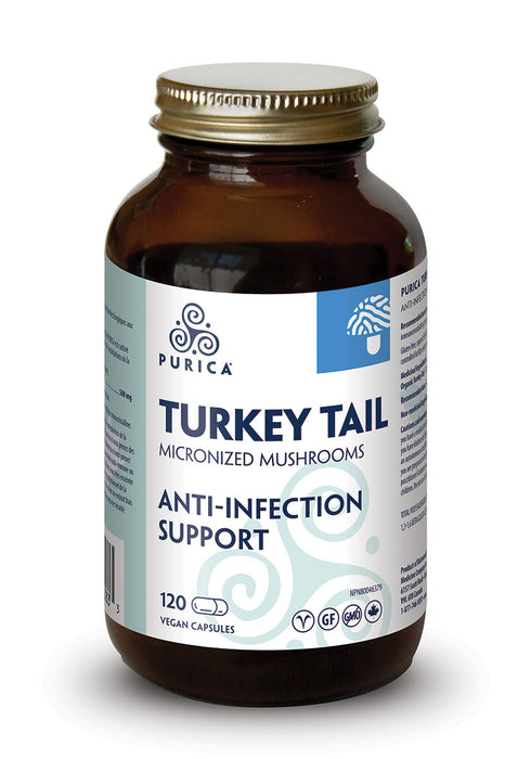 Purica Turkey Tail Micronized Mushrooms - Anti-Infection Support 120 vcaps