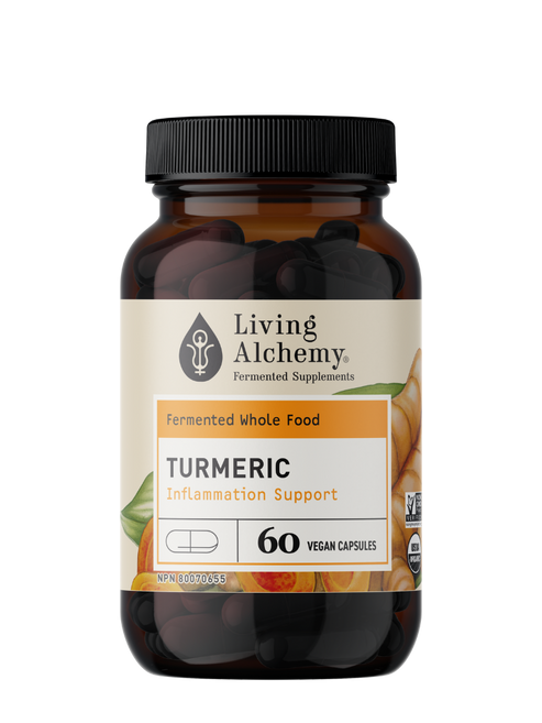 Living Alchemy - Turmeric Inflammation Support 60vcaps (non-gmo, organic, fermented whole food)