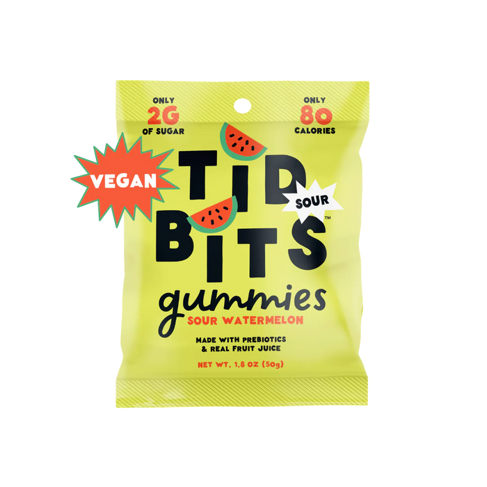 Tidbits Prebiotic Gummies – Watermelon Flavor, Digestive Support (50g)