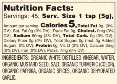 Suzie's Organic Yellow Mustard 592ml