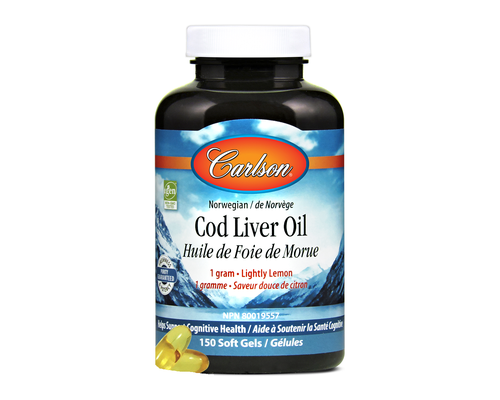 Carlson Cod Liver Oil Lemon flavour 150sgels