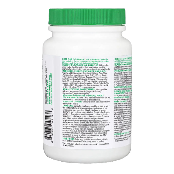 Organika Formula Candida 90vegiecaps