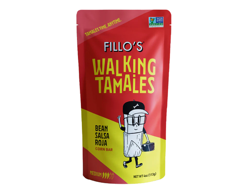 Fillo's Walking Tamales Bean Salsa Roja Corn Bar 113g