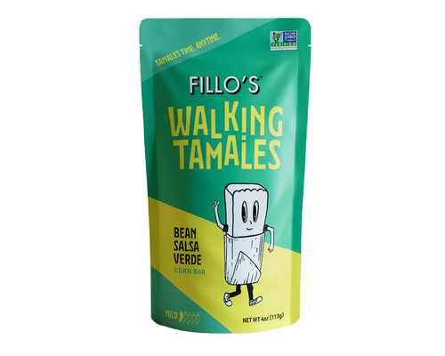 Fillo's Walking Tamales Bean Salsa Verde Corn Bar 113g