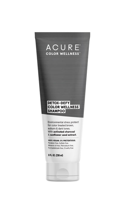 Acure Detox-Defy Colour Wellness Shampoo - For Colur Treated Brown, Auburn and Dark Toned Hair. 236ml