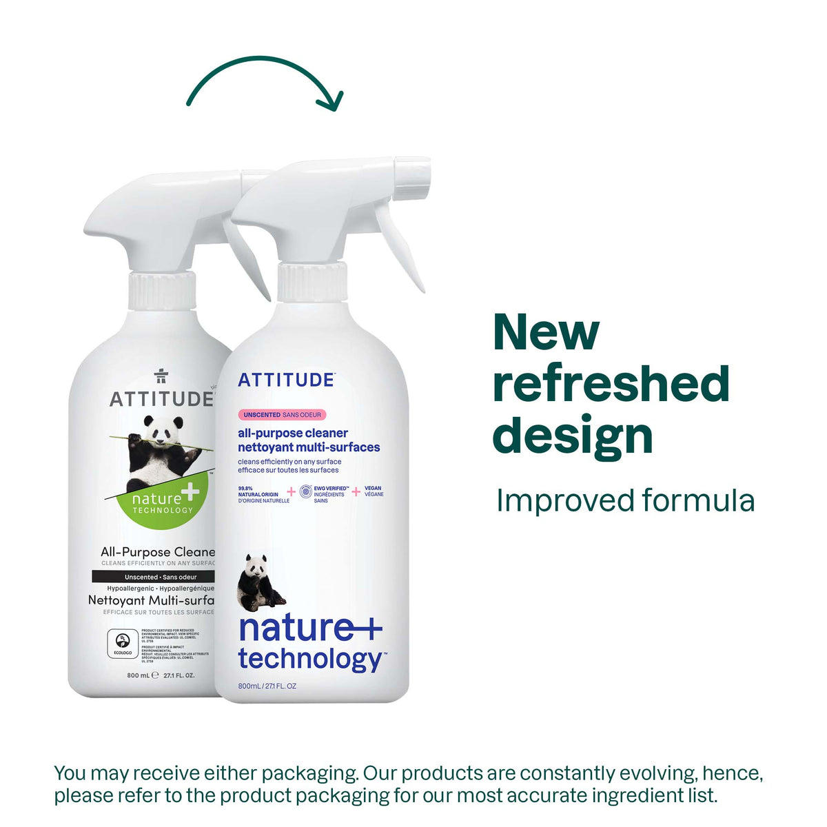 Attitude AllPurpose Cleaner Disinfectant 99.99 Unscented — Aura