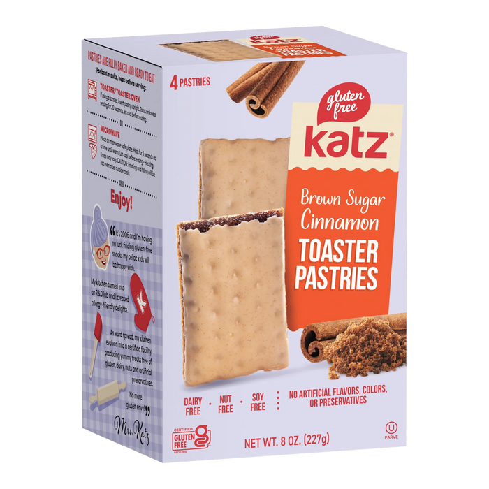 Katz Gluten Free Brown Sugar Cinnamon Toaster Pastries – Vegan Breakfast Treat (227g)