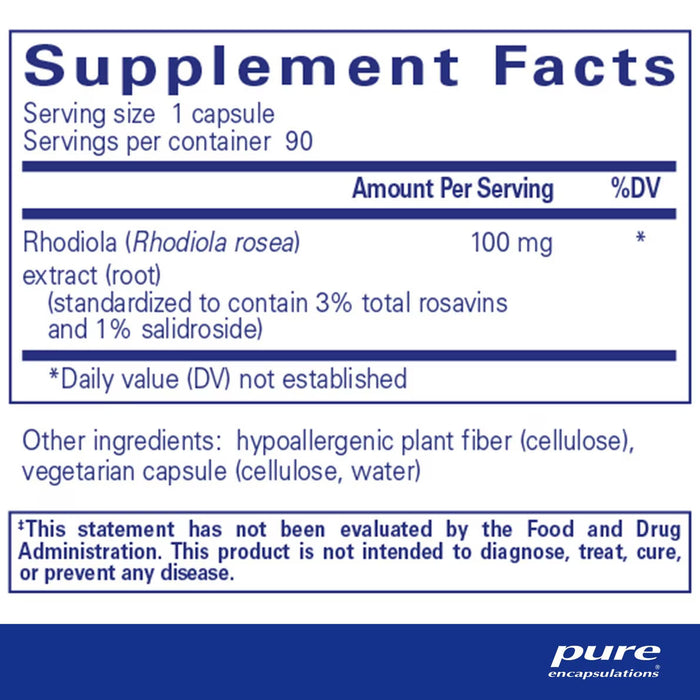 Pure Encapsulations Rhodiola Rosea – Mental and Physical Performance Support (90 Capsules)