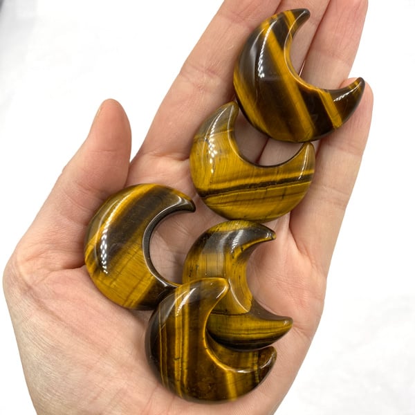 Nature's Expression Carved Moon Tiger's Eye