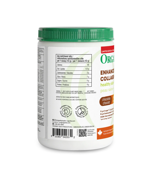 Organika Enhanced Collagen Protein – Chocolate Pumpkin Spice Collagen Powder (252g)