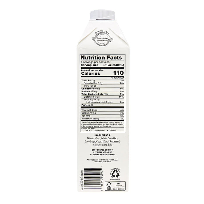 Elmhurst Milked Oats - Chocolate 946ml