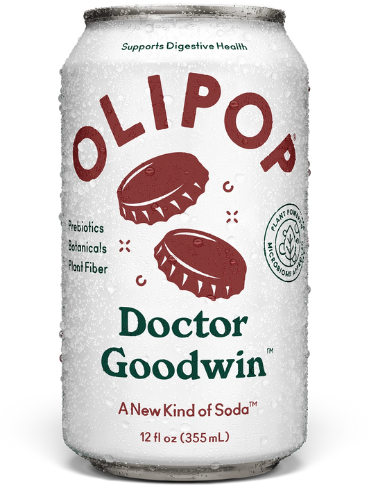 Olipop Doctor Goodwin  – Sparkling Prebiotic Soda, Classic Cola Flavor (355ml)