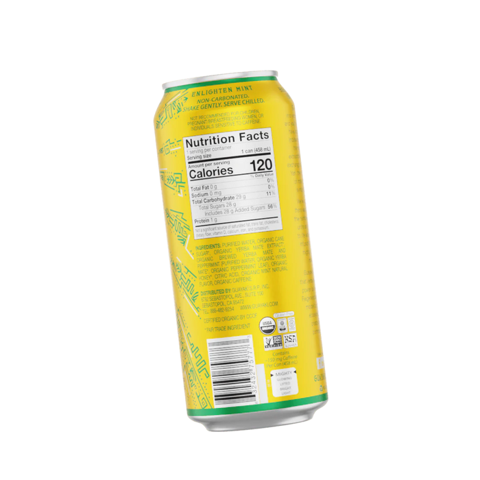 Guayaki Organic Yerba Mate Enlighten Mint Non Sparkling Beverage 458ml